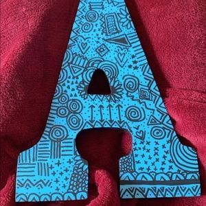 Hand painted initials for bedroom walls